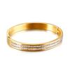 Pulsera de diamantes de moda elegante estilo europeo y americano pulsera de diamantes finos elegante pulsera abierta de personalidad simple