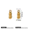 DIY Vacío Chapado en Oro Colgante Pequeño Calabaza Chile Adorno de Joyería Pendientes Pulsera Dijes Accesorios Colgante de Acero de Titanio