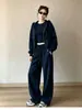 Traje casual de outono feminino com calça pantalona, estilo oversized, modelador, relaxado, completo com um moletom Jimo preguiçoso