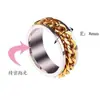 Anillo de Cadena Giratoria de Acero Inoxidable Estilo Coreano para Mujer, Influencer de Tiktok, Amuleto de Buena Suerte, Anillo que no se decolora, Venta al por mayor