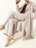 Pantalones Casuales de Lana de Doble Cara de Cintura Alta Pierna Recta Otoño/Invierno 2026, Pantalones Elegantes Ligeros de Seda, Versátiles para el Trabajo