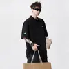 Camisa Polo Bordada de Verano Estilo Americano para Hombres de Tallas Grandes, Camiseta Casual Holgada Oversize para Hombre Talla Grande Cuello Camisero Manga Corta