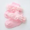 Meias de Renda para Meninas, Meias Curtas de Renda para Recém-Nascidos, Respiráveis, Absorventes de Suor, Antiderrapantes, Meias de Bebê Classe A