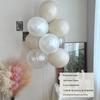 Balão de Alumínio Digital de 40 polegadas Cor Creme Ins Cor Pura Arranjo de Aniversário Infantil Cena Atmosfera de Festa para Tirar Fotos