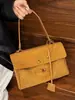 Bolso de mano tipo tote transfronterizo, gran capacidad, nuevo modelo de moda 2026, bolso de gamuza, bolso grande de hombro y cruzado para mujer