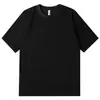 Nova Camiseta Sorona de Manga Curta 260g, T-shirt de Cor Sólida Antibacteriana de Manga Curta para o Verão, Gola Redonda Solta de Seda Ice