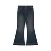 Pantalones para niña Amybaby, nueva colección otoño 2026: Estilo retro americano, moderno detalle de encaje, pantalones acampanados casuales versátiles