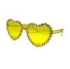 Nuevas Impresionantes Gafas de Sol Incrustadas de Diamantes, Modernas Gafas de Corazón para Dama, Gafas de Sol Decorativas para Estudio de Fotografía de Bodas y Fotografía Callejera