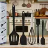 Juego de Mini Herramientas de Horneado de Silicona para el Hogar, Juego de Cinco Piezas de Utensilios de Cocina, Espátula de Silicona Resistente a Altas Temperaturas, Brocha para Aceite, Espátula para Freír