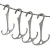 Gancho multiusos de espina de pescado para exteriores, gancho de metal simple de acero inoxidable para camping, mosquetón de escalada, gancho portátil reforzado, gancho de almacenamiento