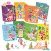 Stickers de Dibujos Animados de Sirena Transfronterizos Stickers de Regalo de Cumpleaños para Niña Hechos a Mano DIY Stickers de Sirena para Niños