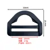 Fivela Plástica em Forma de D em Estoque do Fabricante, Fivela de Pendurar de Cinco Pontas, Fivela Semicircular em Forma de D, Fivela de Ajuste Triangular Plástica em Forma de D com Múltiplos Furos, Fivela Plástica