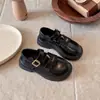 Zapatos de cuero estilo británico 2026 primavera y otoño nuevos versión coreana para niñas suela blanda Mary Jane princesa casual zapatos de suela gruesa