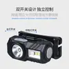 Linterna frontal LED Xpe, Multifuncional con clip para bolígrafo, Batería integrada, Fuente de luz múltiple magnética, Linterna frontal con sensor de luz fuerte