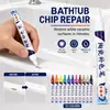 Caneta de retoque cerâmica de 12 cores para reparar arranhões em superfícies de porcelana e banheiro, caneta marcadora especial de 2,8 mm para azulejos e banheiras