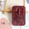 Llavero con colgante de sándalo de ocho Guardianes, tallado a doble cara, de la marca Rosewood 461, transmisión en vivo de Rosewood