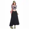 Falda Larga de Mezclilla Azul Oscuro para Mujer 2026 Nuevo Estilo Color Original Retro de Cintura Alta Falda Larga de Corte A