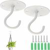 Ganchos para Cestas Colgantes Blanco y Negro Transfronterizos, Ganchos de Hierro Hechos, Ganchos para Cestas de Flores para Balcón en Maceta, Colgantes para Plantas Colgantes