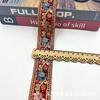 Nuevo Retro Oro Hilo Cuerda Bordado Cinta 4CM Ancho Dai Cheongsam Cortina Encaje Accesorios Estilo Étnico