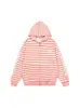 Sudadera con capucha unisex, holgada, casual, versátil, con cremallera, estampado de rayas con cruz y letras bordadas, estilo americano, moderna