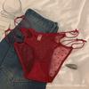 Tentación Caliente Deseo Puro Sexy Ropa Interior de Encaje para Mujer Cintura Baja Malla Cruzada Entrepierna de Algodón Ropa Interior para Mujer