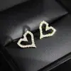 Pendientes de Corazón de Zirconia, Pendientes de Nicho de Alta Gama, Estilo Coreano, Regalo de San Valentín para Novia E8106
