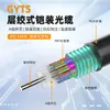 Cable de Fibra Óptica para Comunicación de Ingeniería Gyts para Exteriores de Modo Único con Capa Blindada Envuelto en Capas para Instalación Aérea y Directa en Zanja de 4/8/24/72 Núcleos