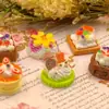 Juguete de Comida Simulada Pastel Accesorios de Resina Pegamento de Crema DIY Funda de Teléfono Móvil Adornos para Pasador Imán para Refrigerador Material Colgante