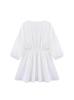 Ropa Europea y Americana para Mujer Transfronteriza 2025 Primavera y Verano Nueva Moda Vestido Blanco Corto Botones Adelgazante