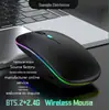 Atacado de Fábrica Transfronteiriço Escritório E-Sports Gaming Silencioso Recarregável Bluetooth Mouse Notebook Luminoso Sem Fio Mouse