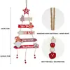 Decoración Navideña Transfronteriza Árbol de Pared con Forma de Colgante Colgante Creativo de Madera de Hombre de Jengibre Colgante de Muñeco de Nieve Navideño y Anciano