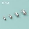 S925 Sterling Silver Round Tube Buckle Link Colar Pulseira Clipe Material DIY Corda Vermelha Corda de Couro Fivela Acessórios Fabricantes Atacado