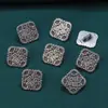 Prata Esterlina S925 Preto Tinta Ruyi Caractere Fu Botão Acessórios Retro Fazer Antigo Botão DIY Material de Miçangas Feito à Mão