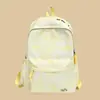 Design de letra bordada, macio e fofo, mochila leve para estudantes, moderna e estilosa, perfeita para o uso diário e passeios.
