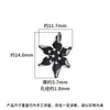 Nuevo Colgante de Flor de Seis Pétalos Estilo Étnico Retro de Plata de Ley s925 Accesorios de Flor para Aretes Pulseras DIY Accesorios de Joyería de Plata