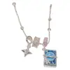Collar con Colgante de Carta de Tarot Planeta Mundial Lujo Ligero Nicho Sentido de Alta Gama Cadena para Clavícula Estilo Suave Perfecto Todo Se Logrará Collar