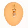 Uña de Ombligo de Acero Inoxidable con 26 Letras Inglesas Europeas y Americanas A-Z Hebilla de Ombligo Accesorios DIY Anillo de Ombligo Uña Joyería para Perforación del Cuerpo Humano
