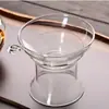 Infusor de Chá de Vidro Borossilicato Alto Resistente ao Calor Coador de Chá Acessórios para Conjunto de Chá Kung Fu Malha Filtrante Funil Separador de Borra