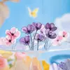 Pegatinas para Mascotas Día Hermoso Serie Arte Floral Tema Flores Paisaje Material para Diario Pegatinas 15 Hojas 6 Diseños