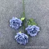 Modelo de Comercio Exterior Flor Artificial de Rosa Diamante de 3 Cabezas para Decoración de Salón de Ceremonia de Boda, Flor Cascada, Flor para Decoración de Fondo de Transmisión en Vivo