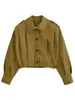 Chaqueta Casual Plisada Holgada con Solapa para Mujer, Estilo Europeo y Americano, Transfronteriza 2025, Chaqueta Top