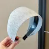 Diadema de tela de alta gama para otoño e invierno, extra ancha, adelgazante, estilo coreano, pinza para el pelo de terciopelo para mujer