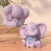 Cuatro Tipos de Moldes de Silicona para Elefantes Bebés, Moldes de Velas Aromáticas de Elefante Bebé de Dibujos Animados, Moldes para Adornos de Jabón Artesanal de Yeso DIY
