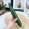 Simulação Fruta Vegetal Falsa Cola Macia Tamanho Pepino Amargo Pepino Berinjela Modelo Decoração de Cozinha Casa Pêndulo Brinquedo