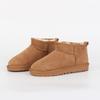 Botas de Neve Integradas de Pele de Ovelha da Moda para Outono e Inverno para Mulheres, Botas Curtas Mini Quentes e Antiderrapantes com Lã Espessa, Sapatos de Casal para Exterior