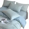 Nueva Colección Primavera/Verano 2026: Juego de Cama de Cuatro Piezas Jacquard Teñido en Hilo Grado A 100% Algodón Transpirable y Suave con la Piel Gasa de Doble Capa Algodón Lavado