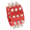Pulsera Punk Nueva Transfronteriza Europea y Americana Estilo Punk No Convencional Puntiaguda con Remaches Pulsera de Cuero Gótica Pulsera de Remaches para Hombre