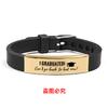 Pulseira de Silicone Pulseira de Silicone Transfronteiriça Europeia e Americana Tira para Temporada de Formatura Presente Multicor Aço Inoxidável Gravação Joia Popular para Mão