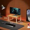 Prateleira de Armazenamento para Mesa, Suporte para Monitor de Computador, Organizador de Teclado, Suporte para Laptop