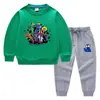 Ropa infantil transfronteriza nueva Otoño e Invierno 2023 suéter para niños pantalones traje de dos piezas de algodón para bebé manga larga de dibujos animados